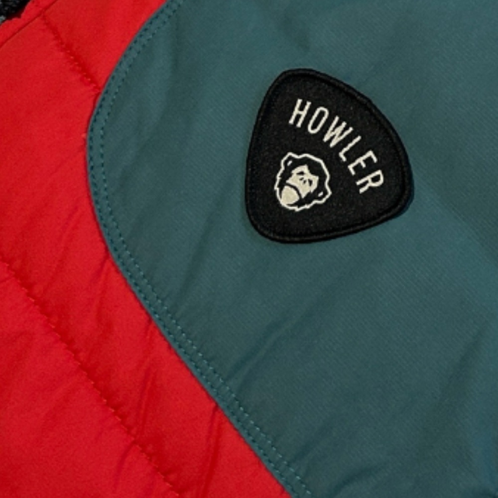 Howler Brothers Merlin Vest Men’s L Lightweight Quilted Red Grayish Green NWOT - Picture 4 of 15